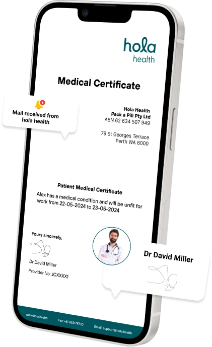 Hola medical certificate online