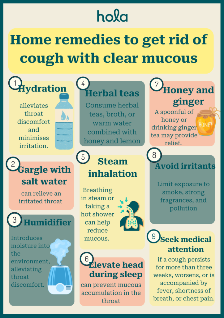 How do you get rid of cough with clear mucous